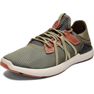 OLUKAI Mio Li Men’s Everyday Athletic Shoes, Versatile & Casual Sneaker, Breathable & Comfortable Mesh, Cushioned Arch Support & Secure Fit(Hunter/Lava Rock)