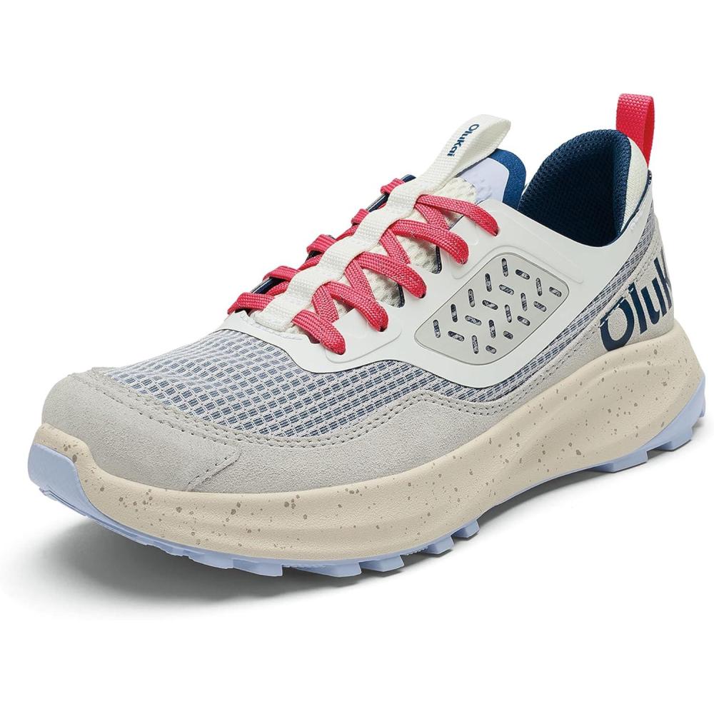image:imageOLUKAI Makiki Womens AllTerrain Athletic Shoes Durable Sneakers for Versatile Wear Lightweight amp Breathable AllDay Comfort amp WearBright WhiteCoastal Blue