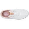 OLUKAI Kiahuna Women’s Waterproof Golf Shoes, Athletic Lace-Up Design with Drop-in Heel, Breathable Mesh, All-Day Performance & Support(Bright White/Cantalope)