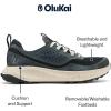 OLUKAI Makiki Women’s All-Terrain Athletic Shoes, Durable Sneakers for Versatile Wear, Lightweight & Breathable, All-Day Comfort & Wear(Lava Rock/Dk Shadow)