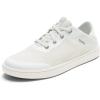OLUKAI Kahakai Women’s Waterproof Leather Athletic Sneakers, Versatile Lace-Up Shoes with Drop-in Heel, Water Resistant & Supportive, All-Day Comfort(Bright White/Bright White)