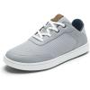 OLUKAI Kiahuna Women’s Waterproof Golf Shoes, Athletic Lace-Up Design with Drop-in Heel, Breathable Mesh, All-Day Performance & Support(Cloud Grey/Tan)