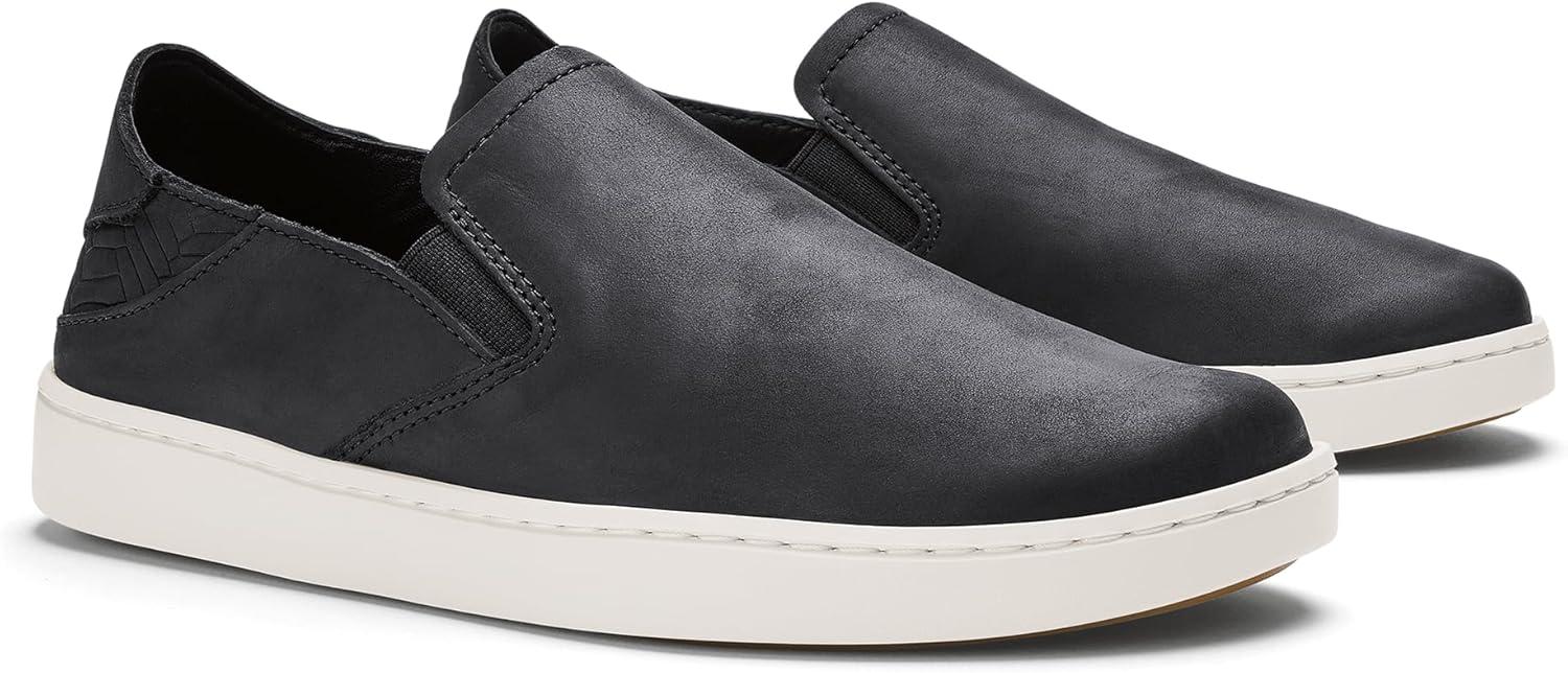 image:imageOLUKAI Pehuea Leather Womens SlipOn Shoes Casual Premium Leather Easy Slip On Design Reliable Everyday ComfortOnyxOnyx