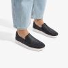 OLUKAI Pehuea Leather Women’s Slip-On Shoes, Casual Premium Leather, Easy Slip On Design, Reliable Everyday Comfort(Onyx/Onyx)