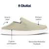 OLUKAI Pehuea Leather Women’s Slip-On Shoes, Casual Premium Leather, Easy Slip On Design, Reliable Everyday Comfort(Tapa/Ecru)