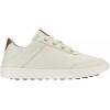 OLUKAI Puakea Women’s Waterproof Leather Golf Shoes, Athletic Lace-Up Design with Drop-in Heel, All-Day Performance(White Sand/Tan)