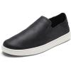 OLUKAI Pehuea Leather Women’s Slip-On Shoes, Casual Premium Leather, Easy Slip On Design, Reliable Everyday Comfort(Onyx/Onyx)