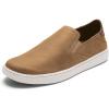 OLUKAI Pehuea Leather Women’s Slip-On Shoes, Casual Premium Leather, Easy Slip On Design, Reliable Everyday Comfort(Sahara/Toffee)