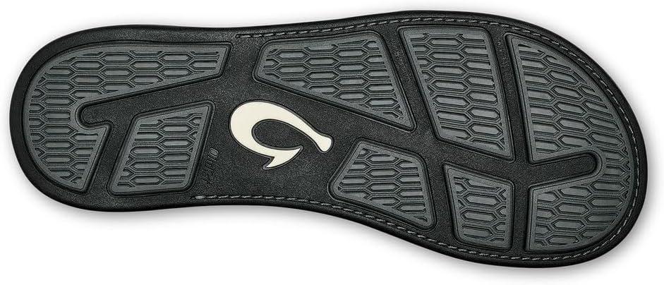 image:imageOLUKAI Tuahine Mens Waterproof Leather Sandals Versatile Beach Flip Flops Arch Support amp Comfort Fit Lightweight amp Durable Enhanced Grip amp TractionBlackBlack