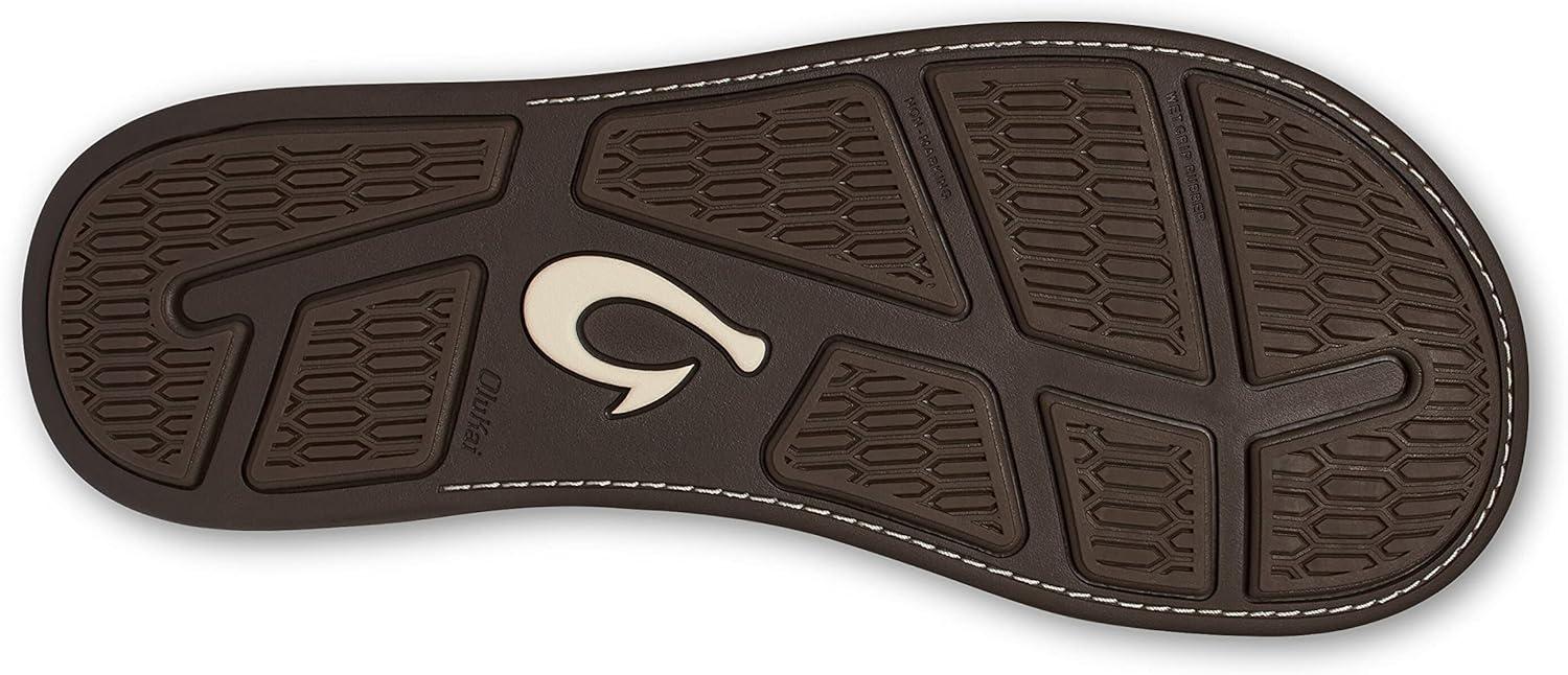 image:imageOLUKAI Tuahine Mens Waterproof Leather Sandals Versatile Beach Flip Flops Arch Support amp Comfort Fit Lightweight amp Durable Enhanced Grip amp TractionGolden SandGolden Sand