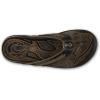 OLUKAI Mea Ola Mano Men’s Leather Sandals, Everyday Flip Flops, Premium Materials & Intricate Details, Arch Support & Comfort Fit(Dk Java/Mustang)