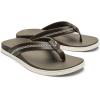 OLUKAI Men’s Shoreline Leather Sandals, Everyday Flip-Flops with Premium Materials & Rich Details, All-Day Comfort & Arch Support(Mustang/Clay)