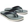 OLUKAI Men’s Shoreline Leather Sandals, Everyday Flip-Flops with Premium Materials & Rich Details, All-Day Comfort & Arch Support(Rock/Pale Grey)