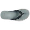 OLUKAI Men’s Shoreline Leather Sandals, Everyday Flip-Flops with Premium Materials & Rich Details, All-Day Comfort & Arch Support(Rock/Pale Grey)