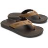 OLUKAI Pili Men’s Leather Sandals, Sleek & Versatile Design, Comfortable & Waterproof Straps, Arch Support & Everyday Wear(Tan/Dk Java)