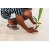 OLUKAI Tuahine Men’s Waterproof Leather Sandals, Versatile Beach Flip Flops, Arch Support & Comfort Fit, Lightweight & Durable, Enhanced Grip & Traction(Stone/Stone)