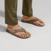 OLUKAI Tuahine Men’s Waterproof Leather Sandals, Versatile Beach Flip Flops, Arch Support & Comfort Fit, Lightweight & Durable, Enhanced Grip & Traction(Hunter/Golden Sand)