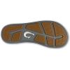 OLUKAI Tuahine Palm Men’s Waterproof Leather Sandals, Flip Flops for All-Day Wear, Premium Materials & Design, Arch Support & Comfort-Fit(Canoe/Rock)
