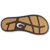 OLUKAI Tuahine Palm Men’s Waterproof Leather Sandals, Flip Flops for All-Day Wear, Premium Materials & Design, Arch Support & Comfort-Fit(Dk Java/Golden Sand)