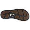 OLUKAI Tuahine Palm Men’s Waterproof Leather Sandals, Flip Flops for All-Day Wear, Premium Materials & Design, Arch Support & Comfort-Fit(Lava Rock/Dk Sha)