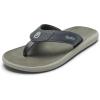 OLUKAI Pili Men’s Leather Sandals, Sleek & Versatile Design, Comfortable & Waterproof Straps, Arch Support & Everyday Wear(Rock/Ash)
