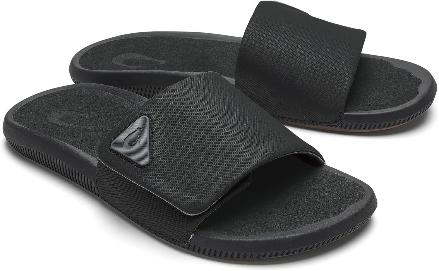 image:imageOLUKAI Mens Ulele Slide Sandals Everyday WaterFriendly Shoes Superior Traction on Wet Surfaces AllDay Comfort amp Arch SupportLava RockLava Rock