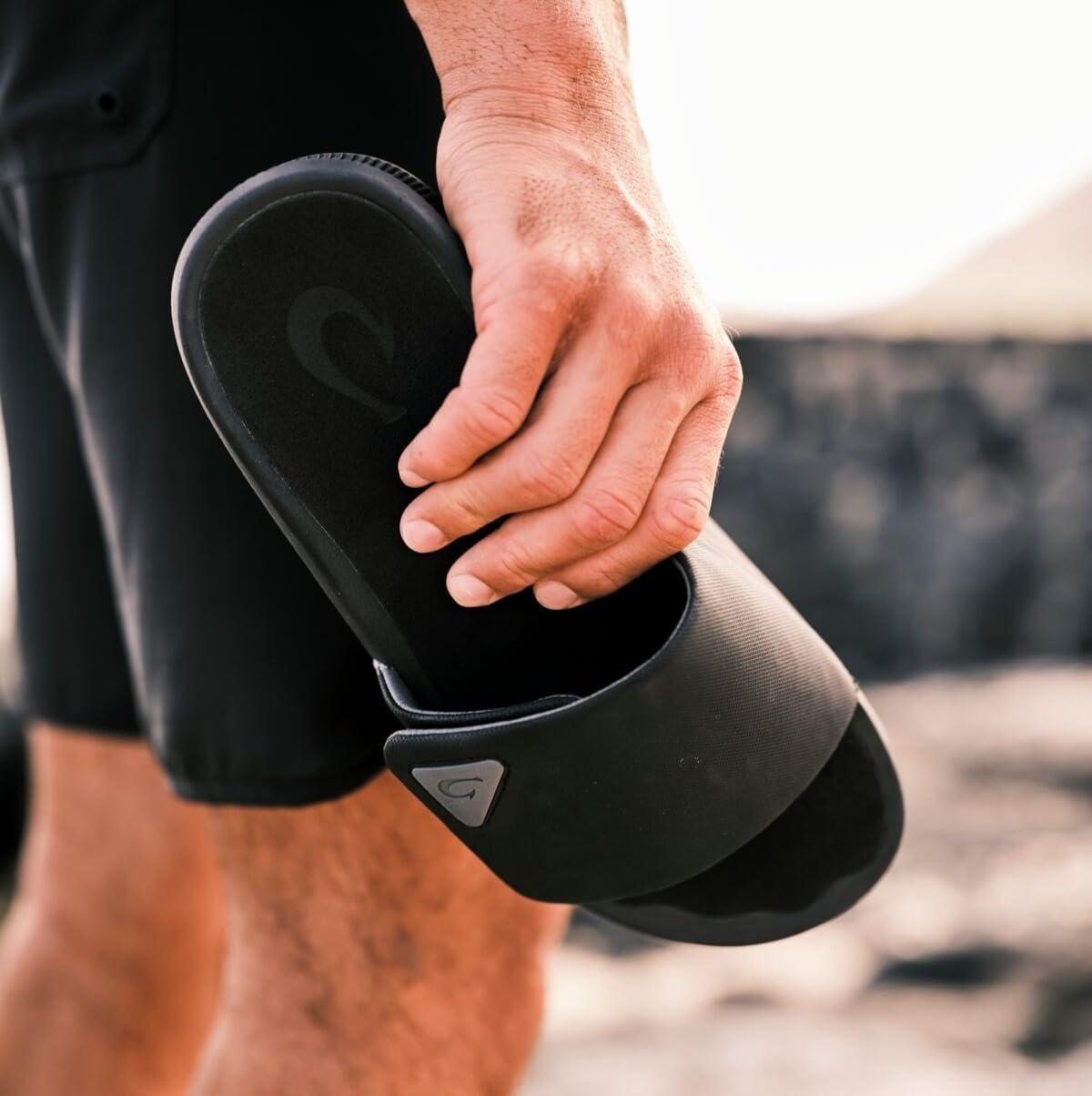 image:imageOLUKAI Mens Ulele Slide Sandals Everyday WaterFriendly Shoes Superior Traction on Wet Surfaces AllDay Comfort amp Arch SupportLava RockLava Rock
