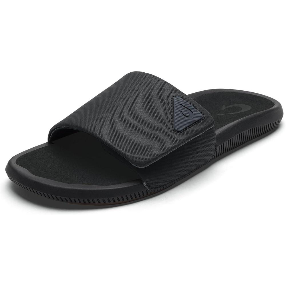image:imageOLUKAI Mens Ulele Slide Sandals Everyday WaterFriendly Shoes Superior Traction on Wet Surfaces AllDay Comfort amp Arch SupportLava RockLava Rock