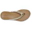 OLUKAI Ho’opio Hui Women’s Leather Sandals, Flip Flops for Everyday Wear, Arch Support & Comfort Fit(Bubbly/Sahara)