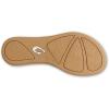 OLUKAI Ho’opio Mele Women’s Leather Flip-Flop Sandal, Premium Full-Grain Leather, Comfortable Arch Support for Everyday Style(Tapa/Warm Sand)