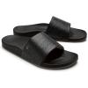 OLUKAI Kipe’a Pono Women’s Leather Slide Sandal, Elevated Everyday Slide, All-Day Comfort & Wear(Black/Weave)