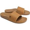 OLUKAI Kipe’a Pono Women’s Leather Slide Sandal, Elevated Everyday Slide, All-Day Comfort & Wear(Sahara/Crosshatch)