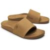 OLUKAI Kipe’a Pono Women’s Leather Slide Sandal, Elevated Everyday Slide, All-Day Comfort & Wear(Sahara/Weave)