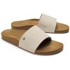 OLUKAI Kipe’a Pono Women’s Leather Slide Sandal, Elevated Everyday Slide, All-Day Comfort & Wear(Tapa/Crosshatch)