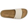 OLUKAI Kipe’a Pono Women’s Leather Slide Sandal, Elevated Everyday Slide, All-Day Comfort & Wear(Tapa/Crosshatch)