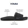 OLUKAI Men’s Ulele Slide Sandals, Everyday Water-Friendly Shoes, Superior Traction on Wet Surfaces, All-Day Comfort & Arch Support(Black/Black)