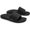 OLUKAI Men’s Ulele Slide Sandals, Everyday Water-Friendly Shoes, Superior Traction on Wet Surfaces, All-Day Comfort & Arch Support(Black/Black)
