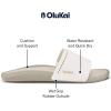 OLUKAI Men’s Ulele Slide Sandals, Everyday Water-Friendly Shoes, Superior Traction on Wet Surfaces, All-Day Comfort & Arch Support(Bright White/Tapa)