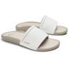OLUKAI Men’s Ulele Slide Sandals, Everyday Water-Friendly Shoes, Superior Traction on Wet Surfaces, All-Day Comfort & Arch Support(Bright White/Tapa)