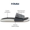 OLUKAI Men’s Ulele Slide Sandals, Everyday Water-Friendly Shoes, Superior Traction on Wet Surfaces, All-Day Comfort & Arch Support(Rock/Rock)