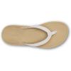 OLUKAI Southshore Women’s Everyday Leather Sandals, Full-Grain Leather, Non-Marking Rubber Traction Pads & Compression Molded Footbed(Bright White/Warm Sand)