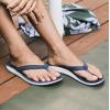 OLUKAI Southshore Women’s Everyday Leather Sandals, Full-Grain Leather, Non-Marking Rubber Traction Pads & Compression Molded Footbed(Mood Indigo/Mood Indigo)