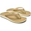 OLUKAI Southshore Women’s Everyday Leather Sandals, Full-Grain Leather, Non-Marking Rubber Traction Pads & Compression Molded Footbed(Toastd Coconut/Tostd Coconut)