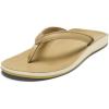 OLUKAI Southshore Women’s Everyday Leather Sandals, Full-Grain Leather, Non-Marking Rubber Traction Pads & Compression Molded Footbed(Toastd Coconut/Tostd Coconut)