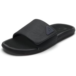 OLUKAI Men’s Ulele Slide Sandals, Everyday Water-Friendly Shoes, Superior Traction on Wet Surfaces, All-Day Comfort & Arch Support(Lava Rock/Lava Rock)