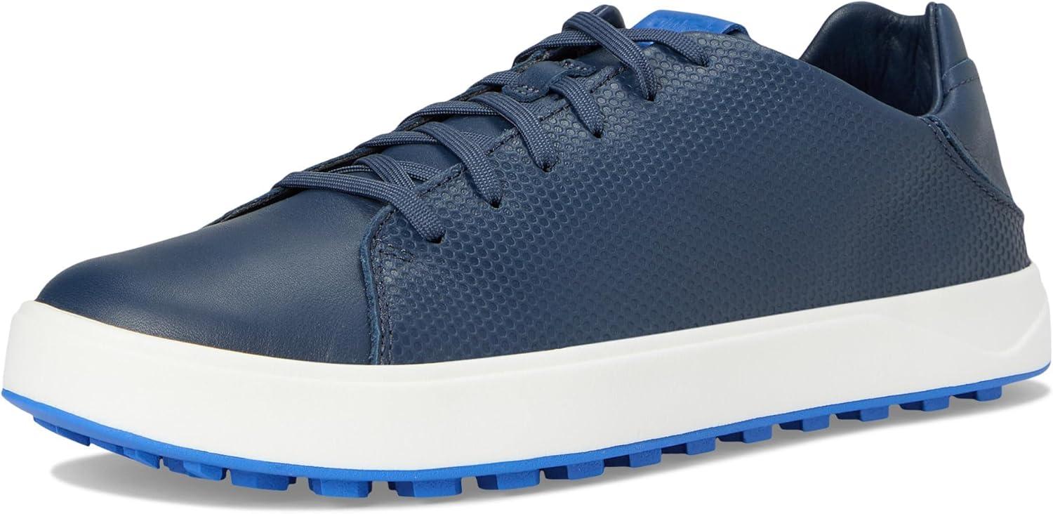 image:imageOLUKAI Waialae Mens Golf Shoes Spikeless Golf Shoes Supple FullGrain Leather amp Contoured Footbed Waterproof amp StainResistantMood IndigoBlossom