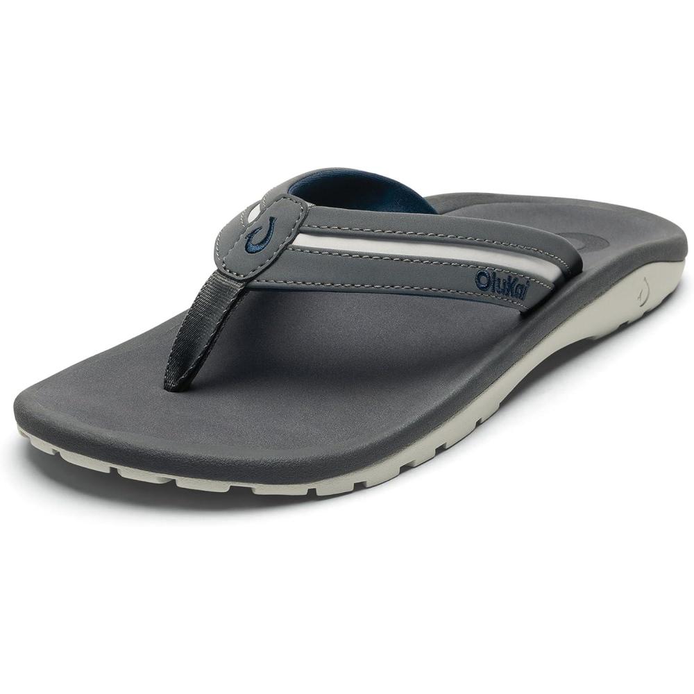 image:imageOLUKAI Ohana Palua Mens Water Friendly Sandals Everyday Flip Flops Arch Support amp Comfort Fit Lightweight amp Durable Enhanced Grip amp TractionCloud GreyRock