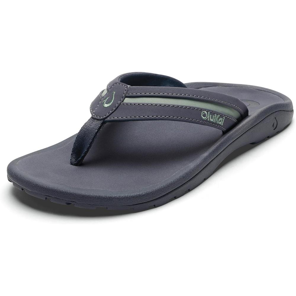 image:imageOLUKAI Ohana Palua Mens Water Friendly Sandals Everyday Flip Flops Arch Support amp Comfort Fit Lightweight amp Durable Enhanced Grip amp TractionTradewind GreySeagreen