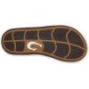 OLUKAI Ki’i Men’s Beach Sandals, Quick-Dry Flip-Flop Slides, Water Resistant & Lightweight, Compression Molded Footbed & Ultra-Soft Comfort Fit(Dark Java/Dark Java)