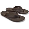 OLUKAI Ki’i Men’s Beach Sandals, Quick-Dry Flip-Flop Slides, Water Resistant & Lightweight, Compression Molded Footbed & Ultra-Soft Comfort Fit(Dark Java/Dark Java)